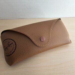 Ray ban Leather Pouch Universal Soft Sunglasses Case Brown w black soft lining